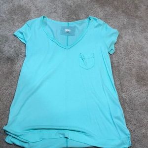 Teal shirt!